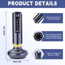 CC & DD Junora Advanced Cordless Cellulite Massager – Rechargeable, 12 Intensity Levels, Full-Body Massage for Smooth, Firm Skin (Green)