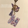 COLORFUL BLING Glitter Snowflakes Alphabet Butterfly Initial letter Keychain for
