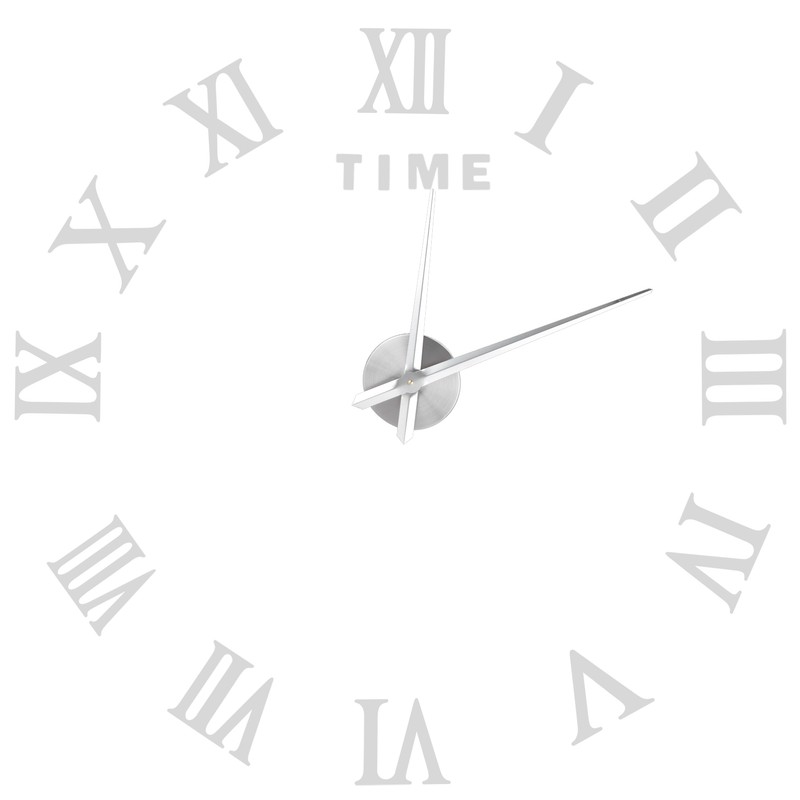 DIY Wall Clock Roman Numerals Frameless Mirror Surface Wall Clock
