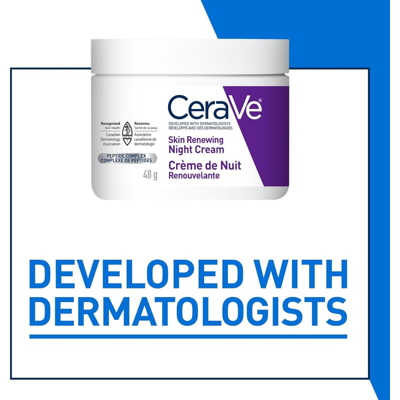 CeraVe Night Cream for Face, Skin Renewing Moisturizer for Men