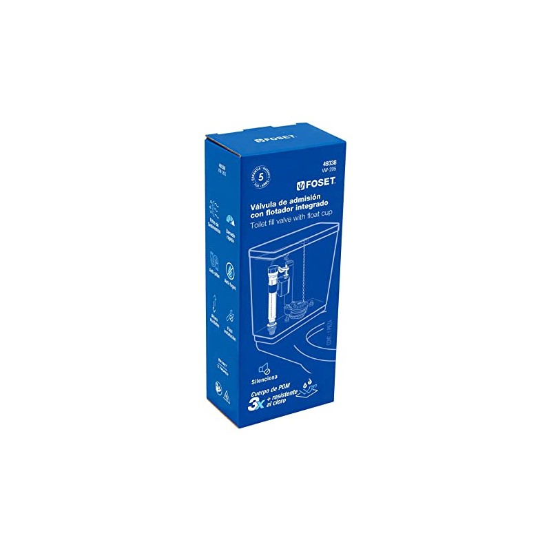 Foset VW-205, Válvula de llenado, ajustable, de plástico para tanque