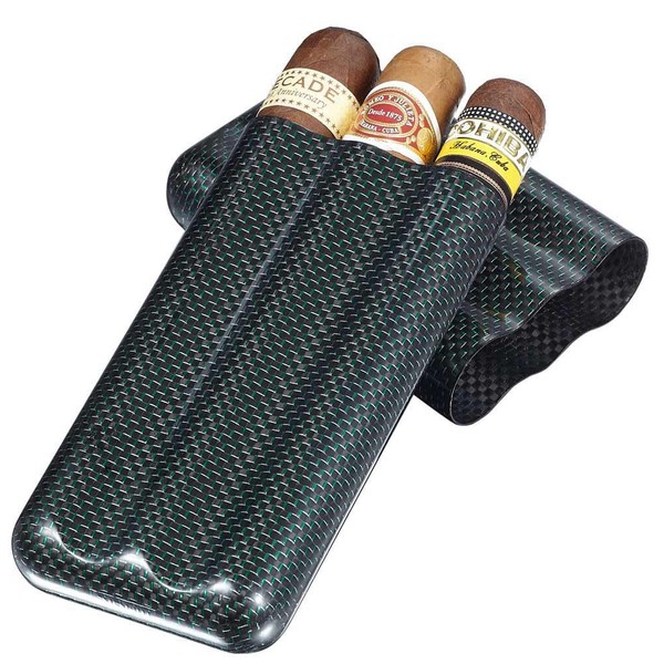 Visol Cartenium Three Finger Titanium Carbon Fiber Cigar Case