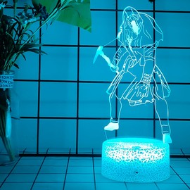 Mzcyfuy Dead by Daylight 3D Night Light, Killer Role, 16 Color Changing Cartoon USB Desk Lamp Illusion Lighting with Remote Control for Home Decor Gift for Kids (Blight)