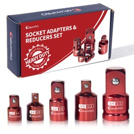 ColumPRO 5PCS Impact Socket Adapter Set,Socket Converter&Reducer,1/2 to 3/4,1/2 to 3/8,3/8 to 1/2,3/8 to 1/4,1/4 to 3/8