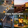 Dynaming 4 Pack Solar Flame Post Lights Outdoor, Solar Powered