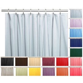 Venice Collections Elegant Heavy Duty Vinyl Shower Curtain Liner with 12 Metal Grommets Light Blue