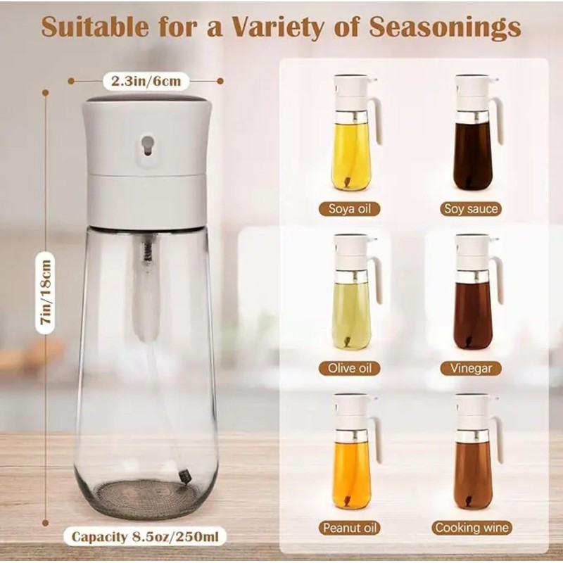 Esodee Kitchen Appliances 2-in-1 Oil Sprayer/Dispensers Bottle (250ML)