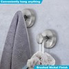 4 Pack Suction Cup Hooks Reusable No Drill Stainless Steel