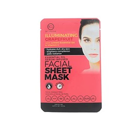 VEGAN FACIAL SHEET MASK - BCL Essential Oil for Single Use 0.67 oz (Illuminating Grapefruit)