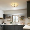 Aeyee Antique Brass Flush Mount Ceiling Light Star Shaped Ceiling