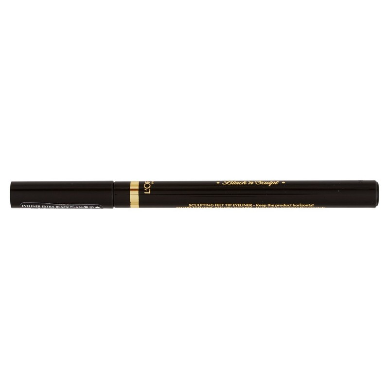 L'Oréal Paris Super Liner Black'n'Sculpt Eyeliner with Spherical Felt Tip,