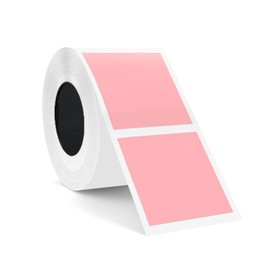 SUPVAN Katasymbol T50M Pro Label Tape Paper, Waterproof Labels for Home, School, Office, Diameter 50 mm, 140 Labels/Roll (Pink)