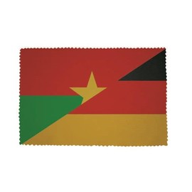 U24 Brillenputztuch Burkina Faso-Deutschland Fahne Flagge Glasreinigungstuch Microfasertuch