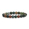 Natural Multicolor Indian Agate Gemstone 8mm Round Beads Stretch Bracelet