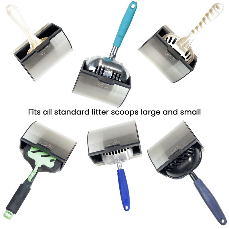 Cat Litter Scoop Caddy - Space-Saving, Wall-Mountable Litter Scoop Holder