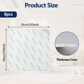 Pack of 8 Carpet Non-Slip Pads, 10 x 10 cm Non-Slip Pads Vacuum, Non-Slip Pads Carpet, Non-Slip and Washable, Non-Slip Mat Carpet for Kitchen, Balcony, Bathroom, Stair Edging