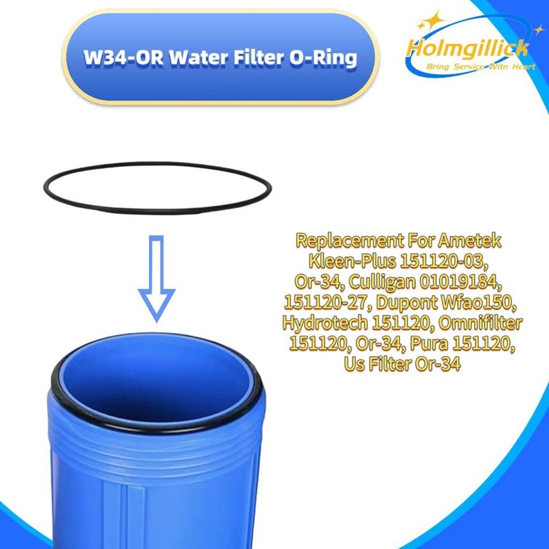 W34-OR/151120 Water Filter O-Ring Replacement for American Plumber,Also Fits for