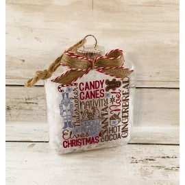 Agape Gifts Designs AGD Christmas Decor - Holiday Icon Subway Art Fillable Ornament