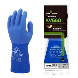Showa Glove KV660 Anti-Cut and Oil Resistant Aramid Vinyl Robe M Size, 1 Pair