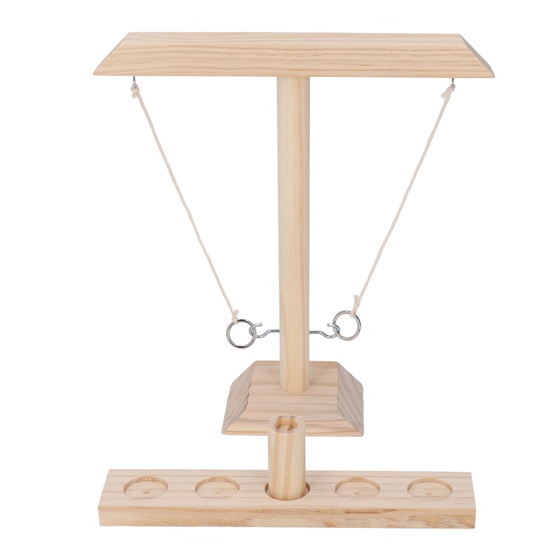 Hook and Ring Game Beautiful Wooden Interactive Desktop Toss Game