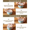 Metahom Ceramic Bowl Set with Lids, Serving Bowls with lids,