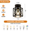 OTeedo 2 Pack Modern Semi Flush Mount Ceiling Light,Hexagon Flush