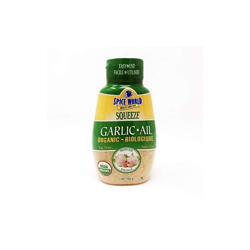 SPICE WORLD Spice World Garlic Organic MINCED, 269 Grams