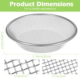 2 Pcs Soil Sifter for Gardening, Rock Sand Dirt Compost Sifter for 5 Gallon Bucket Garden Sieve Sifting Screen 6mm, 3mm