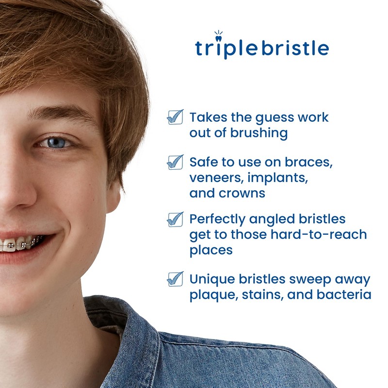 Triple Bristle GO 3 Sided Sonic Toothbrush - Soft Nylon