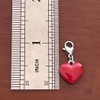 Red Heart Clip on Charms Solid Stainless Steel Heart Charms