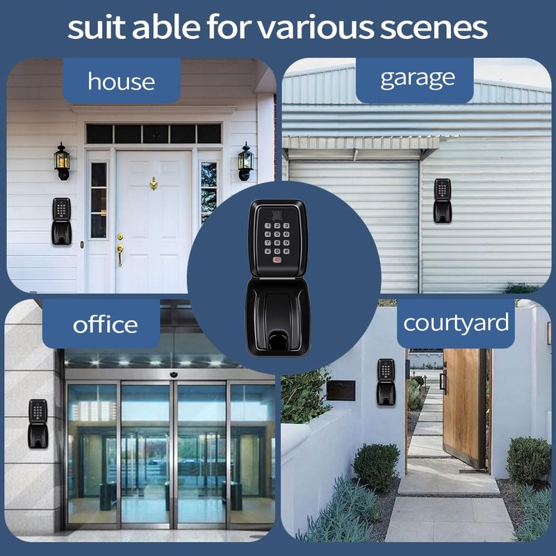Key Safe Wall Mounted Police Approved,Key Lock Box Outdoor,Large Key