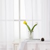 Lecloud - Juego de cortinas transparentes blancas de 63 pulgadas