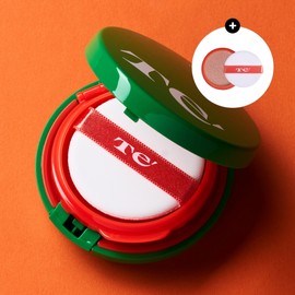 Te' 풀초록35 리필세트_여름철 파데프리 톤업 선쿠션 본품+리필 Full Green 35 Refill Set_Summer Edition Padefree Tone-up Sun Cushion Complete + Refill