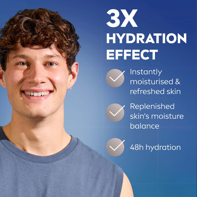 NIVEA MEN Hydrocare 48H Moisturiser, Pro-Vitamin B5 and Aloe Vera,