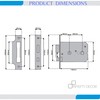 Infinity Decor® 6inch, 150mm 3 Lever Horizontal Mortice Bathroom Door