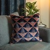 Paoletti Leveque Cushion Cover, Blush/Navy, 50 x 50 cm