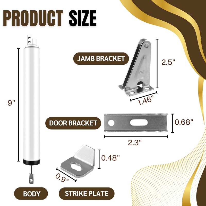 Heavy Duty Screen & Storm Door Closer Kit - Adjustable