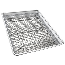 17 Inch Aluminum Baking Sheet and Stainless Steel Cooling Rack Set