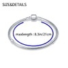 KUNSIR Snake Chain Charm Bracelets for Charm 925 sterling silver