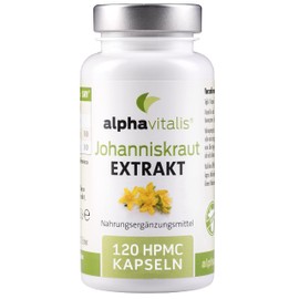 St John's Wort Extract with Hypericin - High Dosage, Vegan and No Magnesium Stearate - 120 Capsules - St. John's Wort Extract from Hypericum Perforatum L