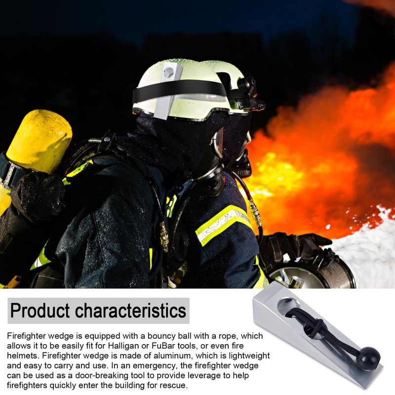 Firefighter Wedge with 2 Pcs Fire Rubber Helmet Band, Firefighter