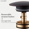 KOKOSIRI Bathroom Sink Drain with Detachable Hair Catcher, Oil Rubbed