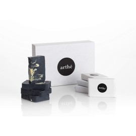 KIT 4 JABONES ARTESANALES de CARBON ACTIVADO y TEA TREE