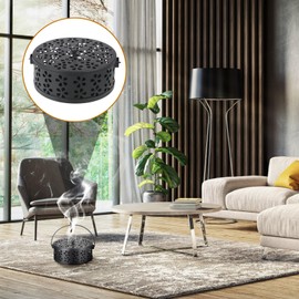 Metal Mosquito Coil Box, Incense Holders with Brush, Coil Incense Burner Holder for Indoor and Outdoor Camping, Movable Hollow Metal Mosquito Coil Container, Spiral Metal Holder