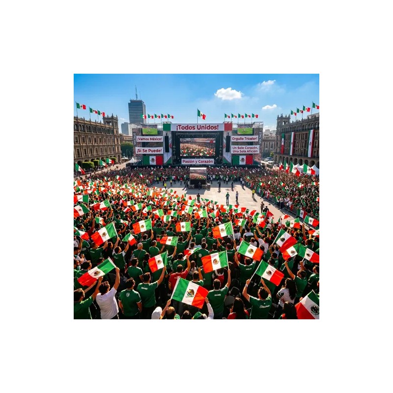 100pzs Banderas México Tela Mini Bandera Mundial Futbol 2026