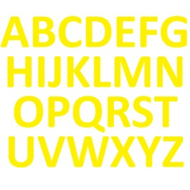 Alphabet Letters “E”- Durable Vinyl Floor Marker by Graphical Warehouse- Wall, Floor, or Mailbox Marker (6" (8 Pack), Yellow)