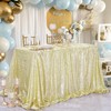 B-COOL Sequin Tablecloth Light Gold Rectangular 90x132 Inches Shimmer Tablecloth