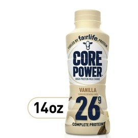 12 bottles, Vanilla Core Power Fairlife High Protein (42g) Milk Shake, 14 fl oz