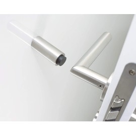 PHOS Design Wall Door Stopper Diameter 25 mm, Depth 62 mm with Rubber Buffers, Real Stainless Steel, Door Stopper for Wall, Window Stop, Wall, Spacer, Door Buffer