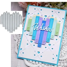 Heart Shaped Crayons Metal Die Cuts,Love Heart Pencil Cutting Dies Cut Stencils DIY Scrapbooking Decorative Embossing Paper Scrapbooking Card Making